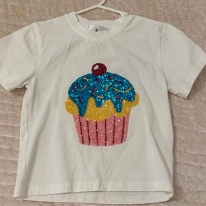 Kids' White Cupcake Graphic Tee